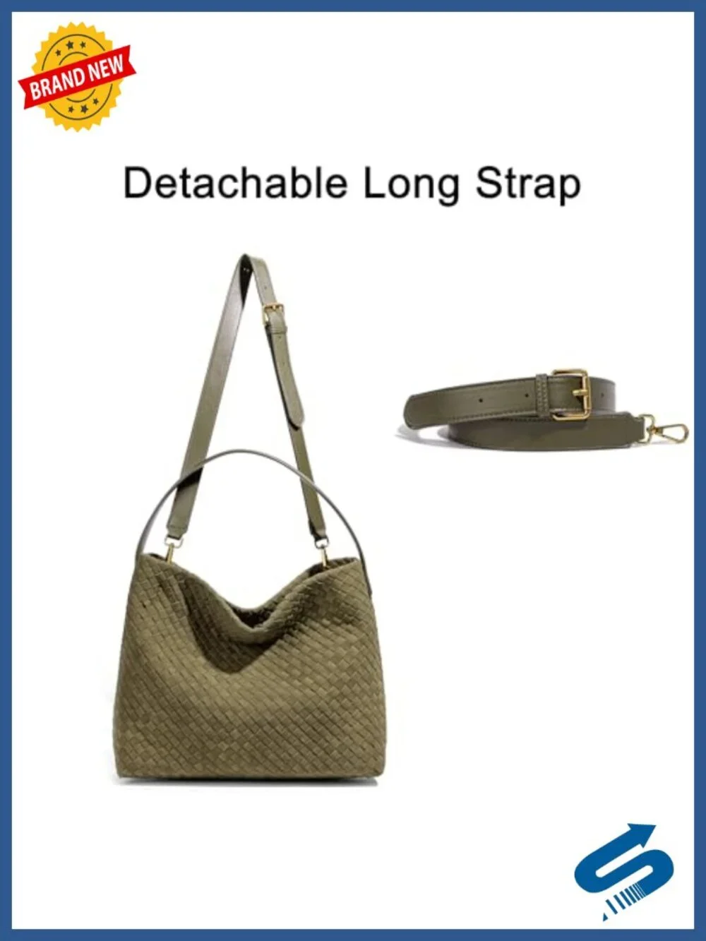 Faux Suede Woven Hobo Shoulder Bag Crossbody Purse